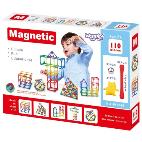 WOOPIE Klocki Magnetyczne Konstrukcyjne Układanka Kreatywna 110 el. WOOPIE Klocki Magnetyczne Konstrukcyjne Układanka Kreatywna 110 el.