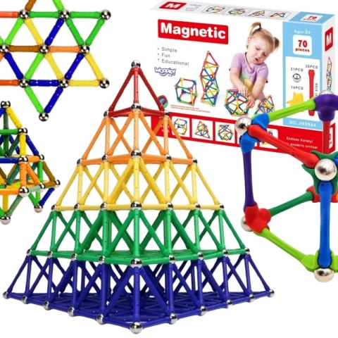 WOOPIE Klocki Magnetyczne Konstrukcyjne Układanka Kreatywna 70 el. WOOPIE Klocki Magnetyczne Konstrukcyjne Układanka Kreatywna 70 el.