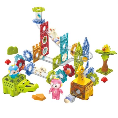 WOOPIE Klocki Magnetyczne Tor Kulkowy Zwierzęcy Raj 104 el. WOOPIE Klocki Magnetyczne Tor Kulkowy Zwierzęcy Raj 104 el.