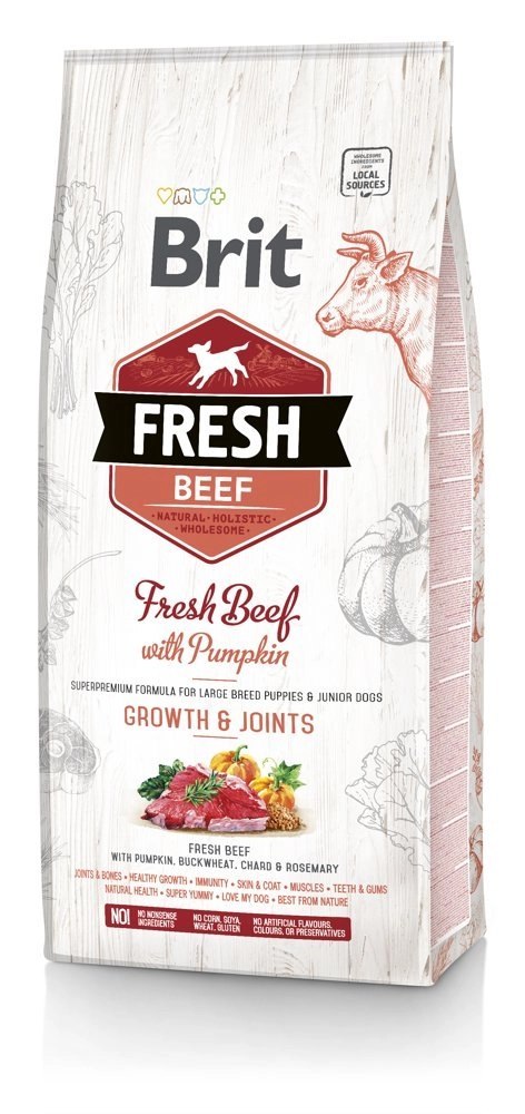Brit Fresh Beef & Pumpkin Puppy Large Growth & Joints 12kg Brit Fresh Beef & Pumpkin Puppy Large Growth & Joints 12kg