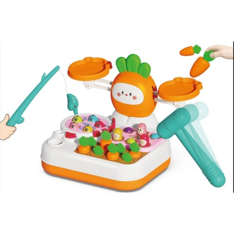 WOOPIE Gra MONTESSORI 4w1 Łowienie Rybek Waga Szalkowa Uderz w Kreta i Marchewki WOOPIE Gra MONTESSORI 4w1 Łowienie Rybek Waga Szalkowa Uderz w Kreta i Marchewki