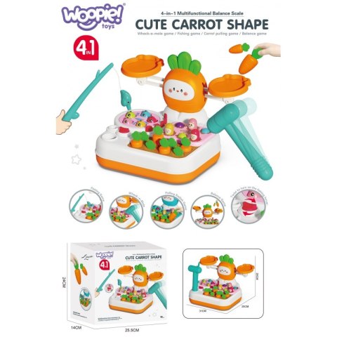 WOOPIE Gra MONTESSORI 4w1 Łowienie Rybek Waga Szalkowa Uderz w Kreta i Marchewki WOOPIE Gra MONTESSORI 4w1 Łowienie Rybek Waga Szalkowa Uderz w Kreta i Marchewki