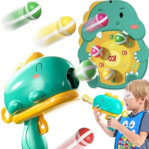 WOOPIE Gra w Rzutki Pistolet Dinozaur na Kulki Rzepy Tarcza Punkty Strzelanie WOOPIE Gra w Rzutki Pistolet Dinozaur na Kulki Rzepy Tarcza Punkty Strzelanie