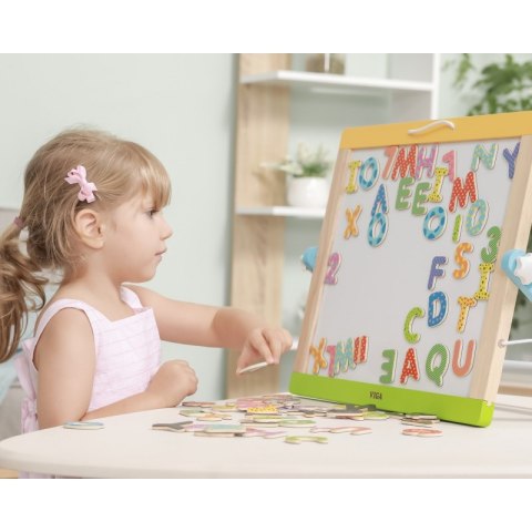VIGA Drewniany Zestaw Magnetyczny Literki i cyferki VIGA Drewniany Zestaw Magnetyczny Literki i cyferki