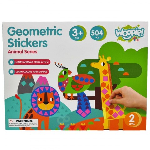 WOOPIE ART&FUN Naklejki Zestaw Dopasuj Kształty i Kolory Wyklejanka Zwierzątka 504 el. WOOPIE ART&FUN Naklejki Zestaw Dopasuj Kształty i Kolory Wyklejanka Zwierzątka 504 el.