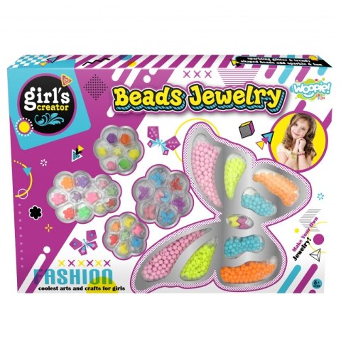 WOOPIE ART&FUN Zestaw do Robienia Biżuterii Bransoletek Wisiorków Pierścionków Kolczyków z Motylkami WOOPIE ART&FUN Zestaw do Robienia Biżuterii Bransoletek Wisiorków Pierścionków Kolczyków z Motylkami