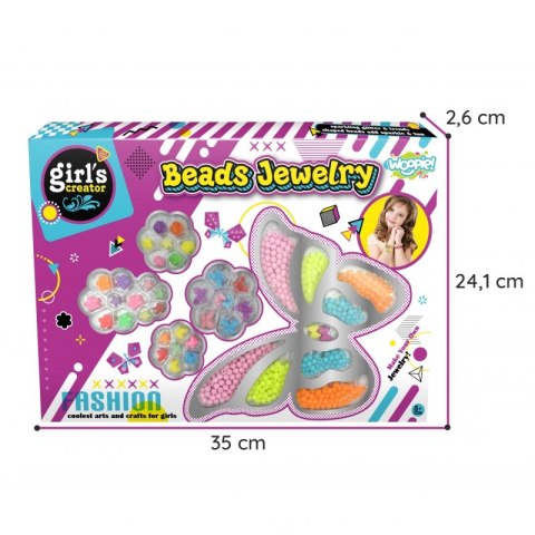 WOOPIE ART&FUN Zestaw do Robienia Biżuterii Bransoletek Wisiorków Pierścionków Kolczyków z Motylkami WOOPIE ART&FUN Zestaw do Robienia Biżuterii Bransoletek Wisiorków Pierścionków Kolczyków z Motylkami