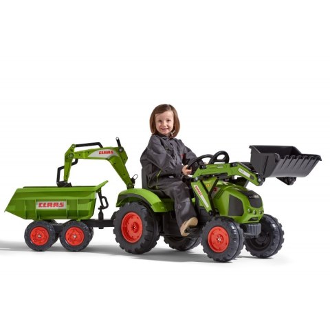 FALK Traktor CLAAS na Pedały z Przyczepą, Łyżką i Spychaczem od 3 Lat FALK Traktor CLAAS na Pedały z Przyczepą, Łyżką i Spychaczem od 3 Lat