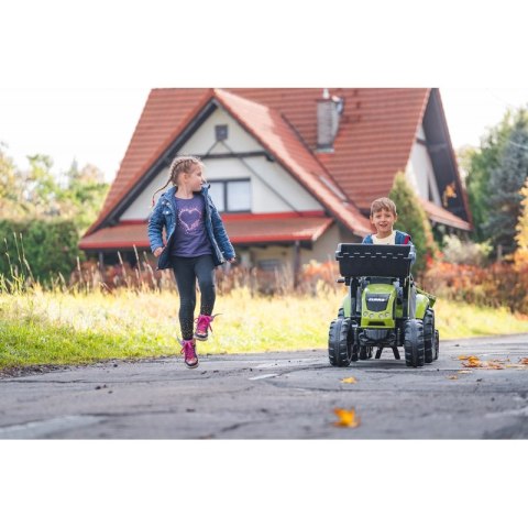 FALK Traktor CLAAS na Pedały z Przyczepą, Łyżką i Spychaczem od 3 Lat FALK Traktor CLAAS na Pedały z Przyczepą, Łyżką i Spychaczem od 3 Lat