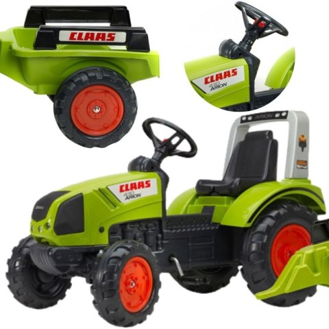FALK Traktor na Pedały Claas Duży z Przyczepką od 3 lat FALK Traktor na Pedały Claas Duży z Przyczepką od 3 lat