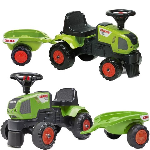 FALK Traktorek Baby Claas Axos 310 Zielony z Przyczepką od 1 roku FALK Traktorek Baby Claas Axos 310 Zielony z Przyczepką od 1 roku