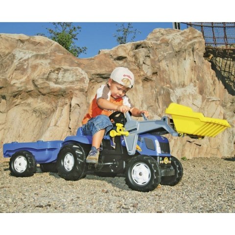 Rolly Toys rollyKid-X New Holland rollyKid Traktor z łyżką i przyczepką Niebieski Rolly Toys rollyKid-X New Holland rollyKid Traktor z łyżką i przyczepką Niebieski