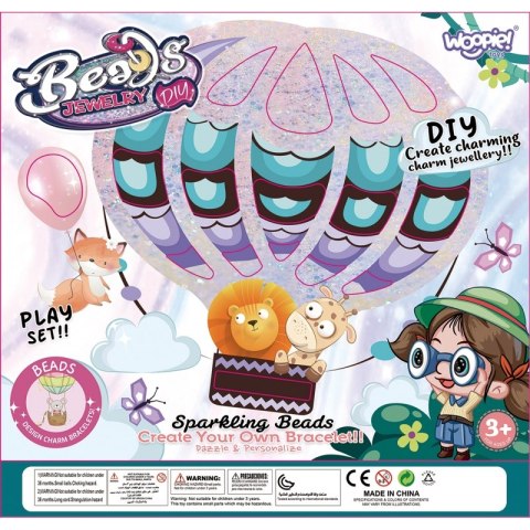 WOOPIE ART&FUN Zestaw do Robienia Biżuterii Bransoletek Wisiorków Pierścionków Nawlekanka WOOPIE ART&FUN Zestaw do Robienia Biżuterii Bransoletek Wisiorków Pierścionków Nawlekanka