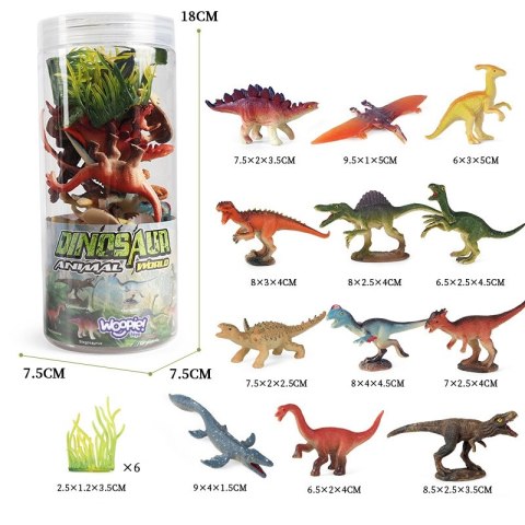 WOOPIE Zestaw Figurki Dinozaury 18 szt. - wersja 1 WOOPIE Zestaw Figurki Dinozaury 18 szt. - wersja 1