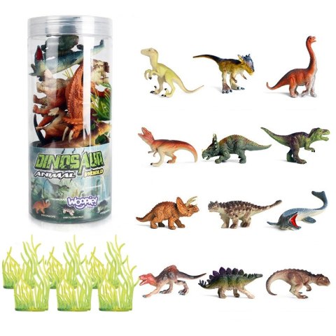 WOOPIE Zestaw Figurki Dinozaury 18 szt. - wersja 2 WOOPIE Zestaw Figurki Dinozaury 18 szt. - wersja 2