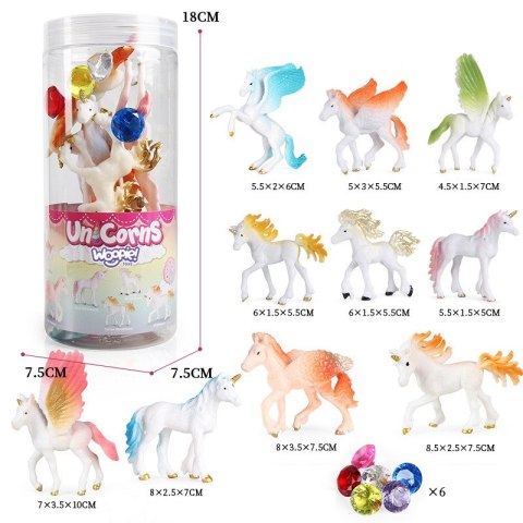 WOOPIE Zestaw Figurki Jednorożce 16 szt. WOOPIE Zestaw Figurki Jednorożce 16 szt.