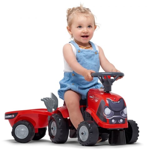 FALK Jeździk Traktorek Baby Case IH Ride-On Czerwony z Przyczepką + akc. od 12 miesięcy FALK Jeździk Traktorek Baby Case IH Ride-On Czerwony z Przyczepką + akc. od 12 miesięcy