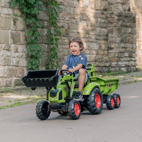 FALK Traktor CLAAS AVEC Zielony na Pedały z Przyczepką od 3 Lat FALK Traktor CLAAS AVEC Zielony na Pedały z Przyczepką od 3 Lat