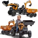 FALK Traktor Case IH Backhoe Pomarańczowy z Przyczepką Ruchoma Łyżka od 3 Lat FALK Traktor Case IH Backhoe Pomarańczowy z Przyczepką Ruchoma Łyżka od 3 Lat
