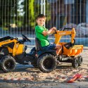 FALK Traktor Case IH Backhoe Pomarańczowy z Przyczepką Ruchoma Łyżka od 3 Lat FALK Traktor Case IH Backhoe Pomarańczowy z Przyczepką Ruchoma Łyżka od 3 Lat