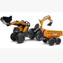 FALK Traktor Case IH Backhoe Pomarańczowy z Przyczepką Ruchoma Łyżka od 3 Lat FALK Traktor Case IH Backhoe Pomarańczowy z Przyczepką Ruchoma Łyżka od 3 Lat