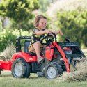 FALK Traktor Case na Pedały z Łyżką i Przyczepką Czerwony od 3 Lat FALK Traktor Case na Pedały z Łyżką i Przyczepką Czerwony od 3 Lat