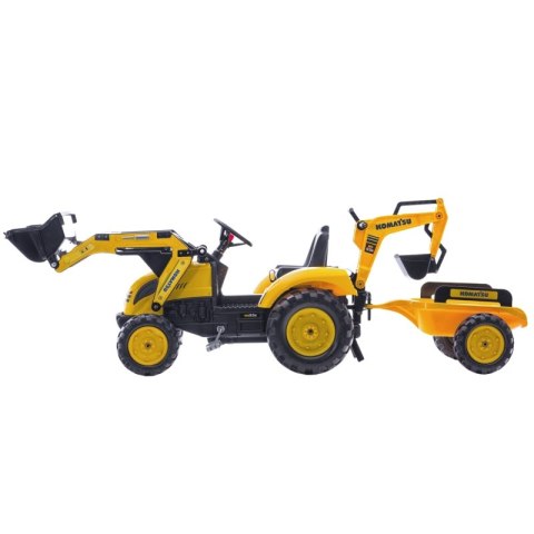 FALK Traktor KOMATSU na Pedały Koparka Łyżka Przyczepka od 2 lat FALK Traktor KOMATSU na Pedały Koparka Łyżka Przyczepka od 2 lat