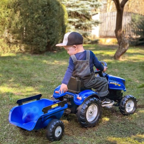FALK Traktor na Pedały New Holland Duży z Przyczepką + Otwierana Maska od 2 lat FALK Traktor na Pedały New Holland Duży z Przyczepką + Otwierana Maska od 2 lat