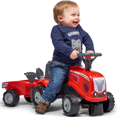 FALK Traktorek Baby Mac Cormick Czerwony z Przyczepką + akc. od 1 roku FALK Traktorek Baby Mac Cormick Czerwony z Przyczepką + akc. od 1 roku