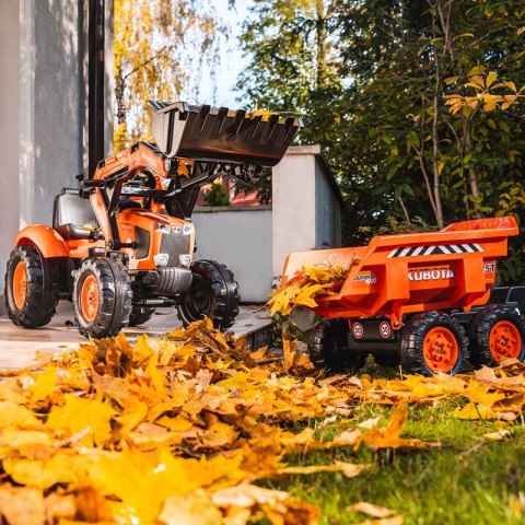 FALK Traktorek Kubota Pomarańczowy z Przyczepką od 3 Lat FALK Traktorek Kubota Pomarańczowy z Przyczepką od 3 Lat