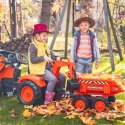 FALK Traktorek Kubota Pomarańczowy z Przyczepką od 3 Lat FALK Traktorek Kubota Pomarańczowy z Przyczepką od 3 Lat
