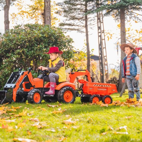 FALK Traktorek Kubota Pomarańczowy z Przyczepką od 3 Lat FALK Traktorek Kubota Pomarańczowy z Przyczepką od 3 Lat