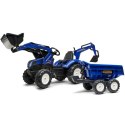FALK Traktorek New Holland na Pedały Niebieski z Przyczepką od 3 Lat FALK Traktorek New Holland na Pedały Niebieski z Przyczepką od 3 Lat