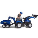FALK Traktorek New Holland na Pedały Niebieski z Przyczepką od 3 Lat FALK Traktorek New Holland na Pedały Niebieski z Przyczepką od 3 Lat
