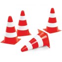 Rolly Toys Pachołki drogowe Zestaw 4 pachołków Ostrzegawczych Rolly Toys Pachołki drogowe Zestaw 4 pachołków Ostrzegawczych