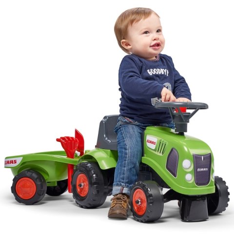 FALK Traktorek Baby Claas Zielony z Przyczepką + akc. od 1 roku FALK Traktorek Baby Claas Zielony z Przyczepką + akc. od 1 roku