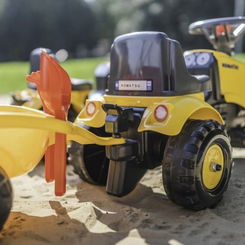 FALK Traktorek Baby Komatsu Żółty z Przyczepką + akc. od 1 roku FALK Traktorek Baby Komatsu Żółty z Przyczepką + akc. od 1 roku