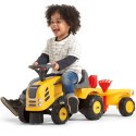 FALK Traktorek Baby Komatsu Żółty z Przyczepką + akc. od 1 roku FALK Traktorek Baby Komatsu Żółty z Przyczepką + akc. od 1 roku