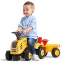 FALK Traktorek Baby Komatsu Żółty z Przyczepką + akc. od 1 roku FALK Traktorek Baby Komatsu Żółty z Przyczepką + akc. od 1 roku