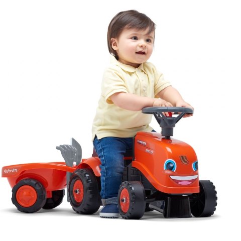 FALK Traktorek Kubota Pomarańczowy z Przyczepką + akc. od 1 roku FALK Traktorek Kubota Pomarańczowy z Przyczepką + akc. od 1 roku