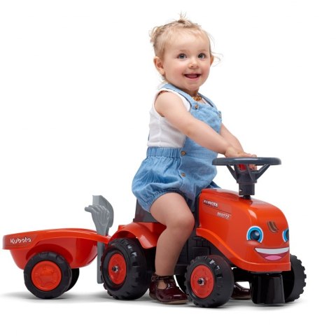 FALK Traktorek Kubota Pomarańczowy z Przyczepką + akc. od 1 roku FALK Traktorek Kubota Pomarańczowy z Przyczepką + akc. od 1 roku