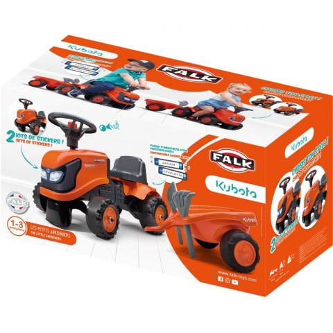 FALK Traktorek Kubota Pomarańczowy z Przyczepką + akc. od 1 roku FALK Traktorek Kubota Pomarańczowy z Przyczepką + akc. od 1 roku