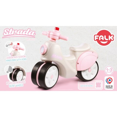 Falk Jeździk Scooter Strada Retro Dla Dziewczynki Ciche Opony od 1 Roku Falk Jeździk Scooter Strada Retro Dla Dziewczynki Ciche Opony od 1 Roku
