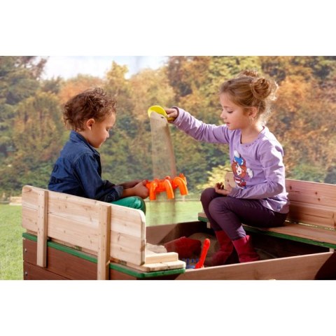 Ella Sandpit AXI wooden sandbox with benches Ella Sandpit AXI wooden sandbox with benches
