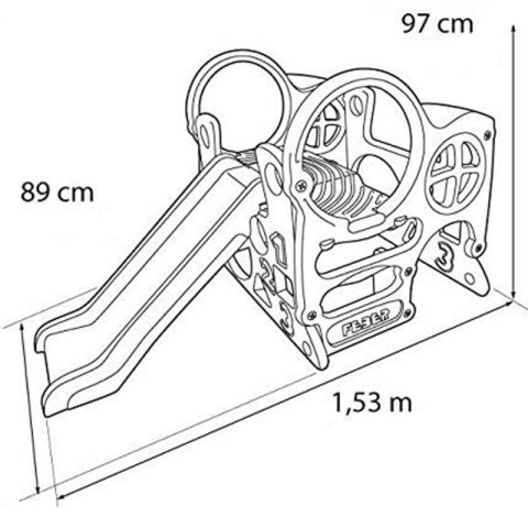 FEBER Duży Plac Zabaw Activity Center Zjeżdżalnia 100 cm Ścianka Wspinaczkowa Kształty FEBER Duży Plac Zabaw Activity Center Zjeżdżalnia 100 cm Ścianka Wspinaczkowa Kształty