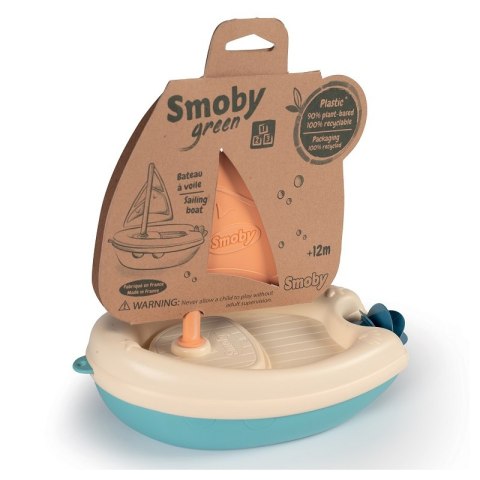 SMOBY Little Green Żaglówka Łódka do Wody z Bioplastiku SMOBY Little Green Żaglówka Łódka do Wody z Bioplastiku
