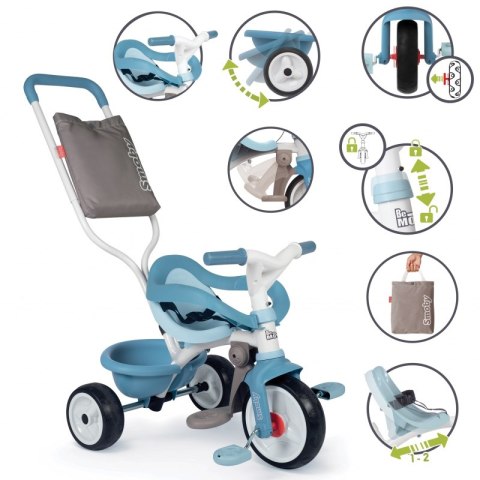 SMOBY Rowerek Trójkołowy Be Move Komfort Niebieski SMOBY Rowerek Trójkołowy Be Move Komfort Niebieski