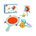 Tooky Toy Gra Zręcznościowa dla Dzieci Drewniana Paletka Rekin + 2 Rybki na Rzep do Łapania Tooky Toy Gra Zręcznościowa dla Dzieci Drewniana Paletka Rekin + 2 Rybki na Rzep do Łapania