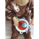 Tooky Toy Gra Zręcznościowa dla Dzieci Drewniana Paletka Rekin + 2 Rybki na Rzep do Łapania Tooky Toy Gra Zręcznościowa dla Dzieci Drewniana Paletka Rekin + 2 Rybki na Rzep do Łapania