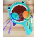 Tooky Toy Gra Zręcznościowa dla Dzieci Drewniana Paletka Rekin + 2 Rybki na Rzep do Łapania Tooky Toy Gra Zręcznościowa dla Dzieci Drewniana Paletka Rekin + 2 Rybki na Rzep do Łapania